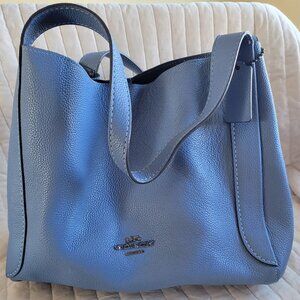 Coach Blue Pebbled Leather Shoulder Bag